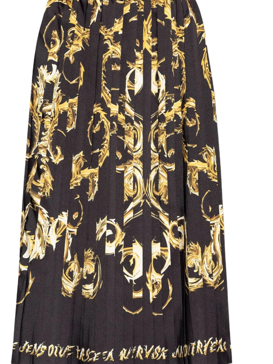 Affordable Chromo Women Jeans skirt Versace pleated midi Couture Couture 0325
